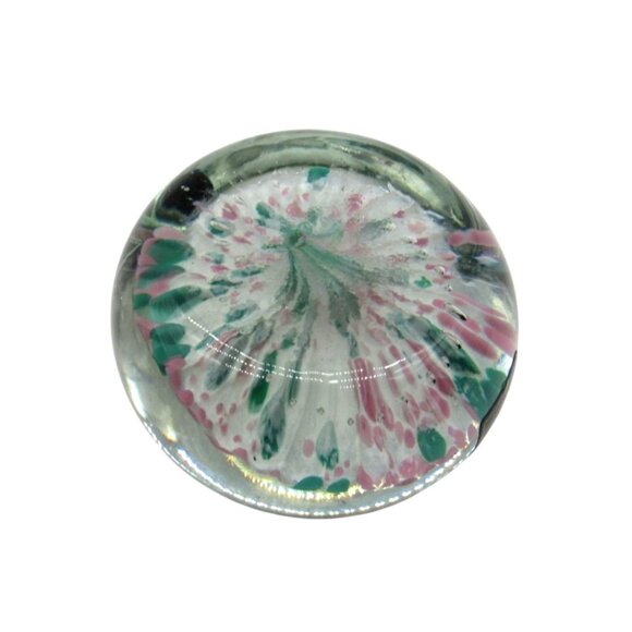 KERRY GLASS Paperweight with Handcrafted Floral Design Ireland Vintage - Picture 4 of 10